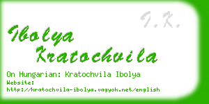 ibolya kratochvila business card